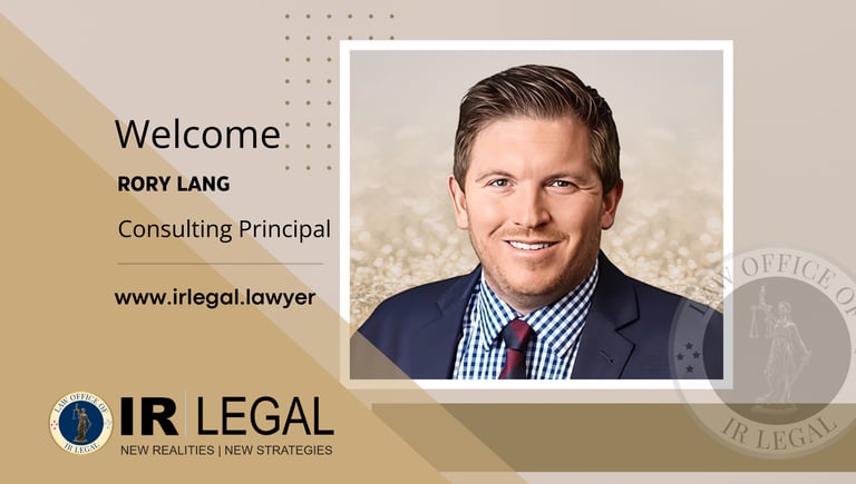 IR Legal is pleased to welcome Rory Lang as Consulting Principal
