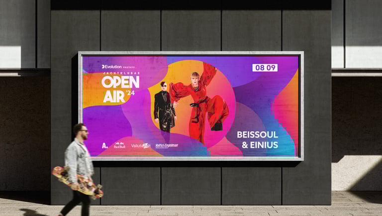 Brand identity design for Jachtklubas Open Air 2024