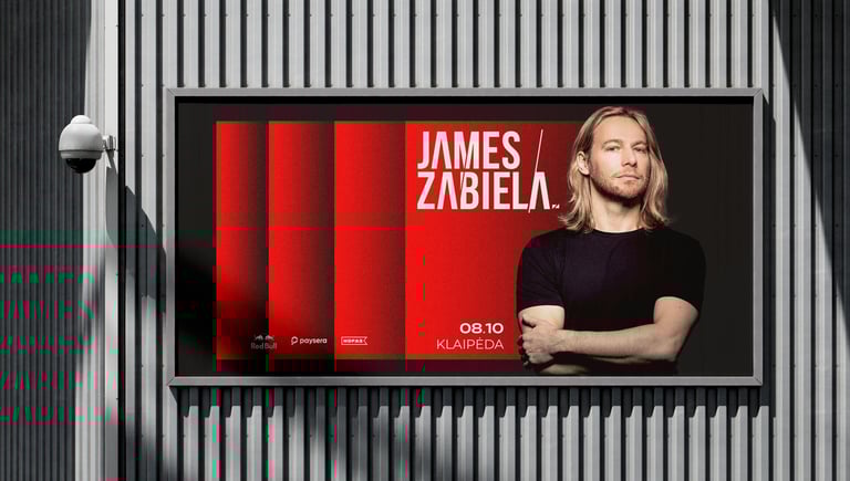 Digital marketing design for James Zabiela