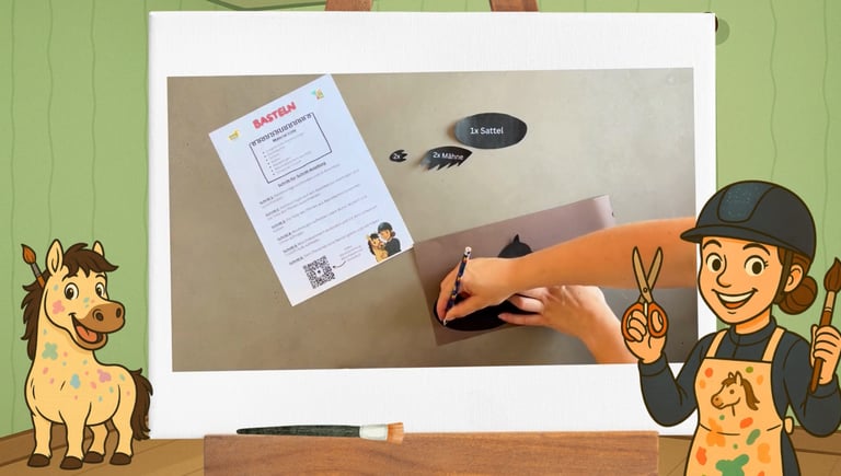 Schablone auf den Bastelkarton pausen