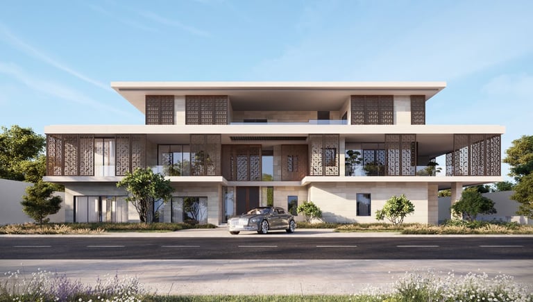 Ultra-luxury mansions in Nawayef West featuring rooftop terraces