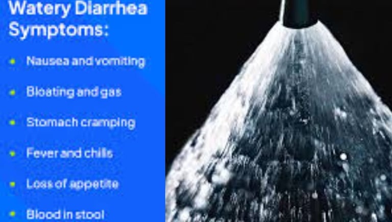 sudden watery diarrhea