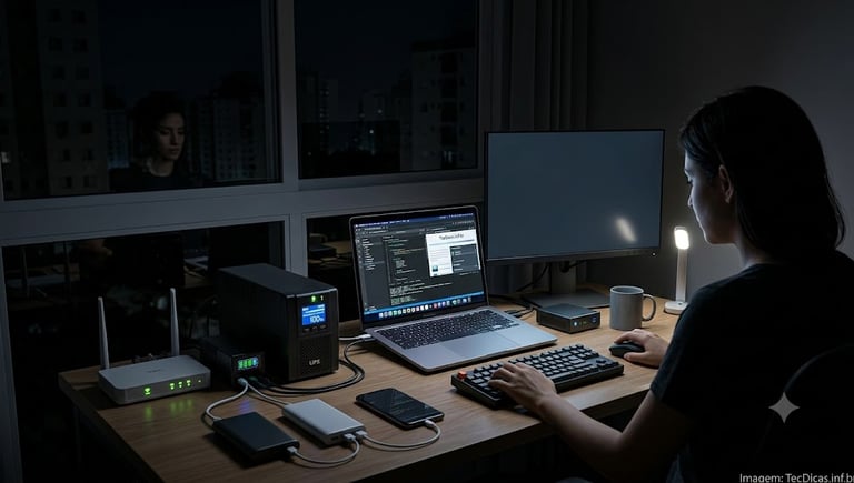 Como Manter o PC e a Internet Funcionando no Apagão: Guia do No-Break para Home Office e Resiliência