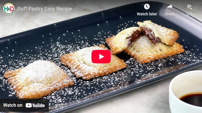 Light and crisp puff pastry cookies fresh from the oven