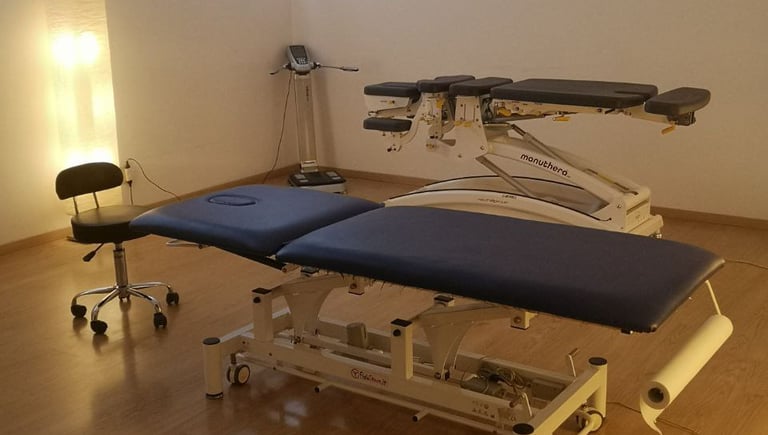 Area trattamenti dello studio di osteopatia di Damiano Tristano a Milano
