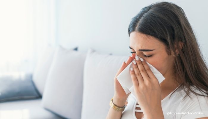 Enfermedades producidas por el polvo de uñas - Rinitis.