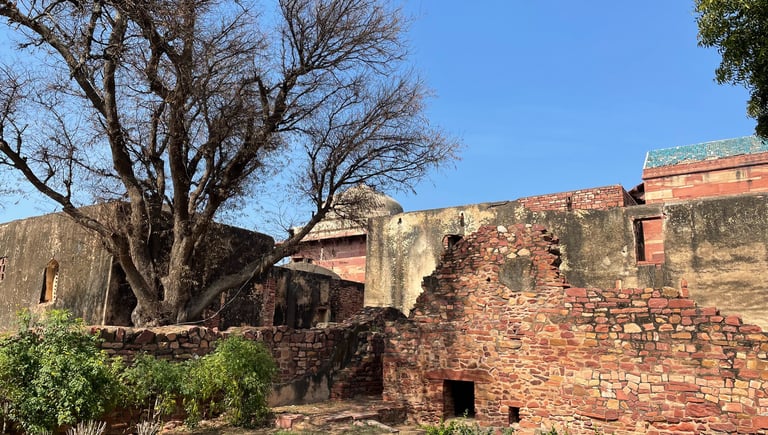 Backyard of the residential area of servants