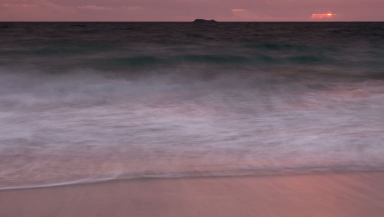 Dramatic red sunset at West Berneray Beach , Uist in Outer Hebrides