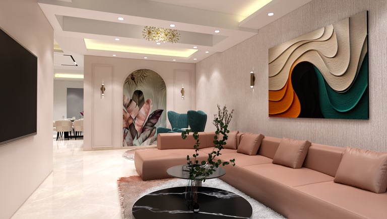 Luxury Interior Design- Living Room with premium design