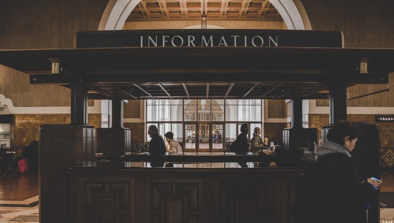 a public information booth