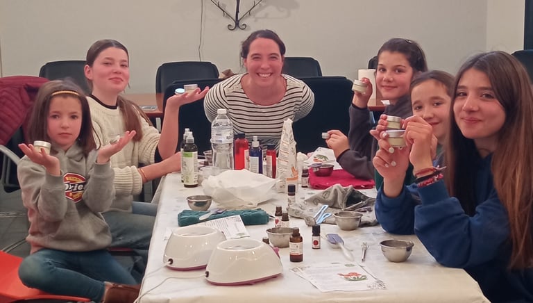 Atelier de cosméto avec Gaëlle, printemps 2025, Formiguères