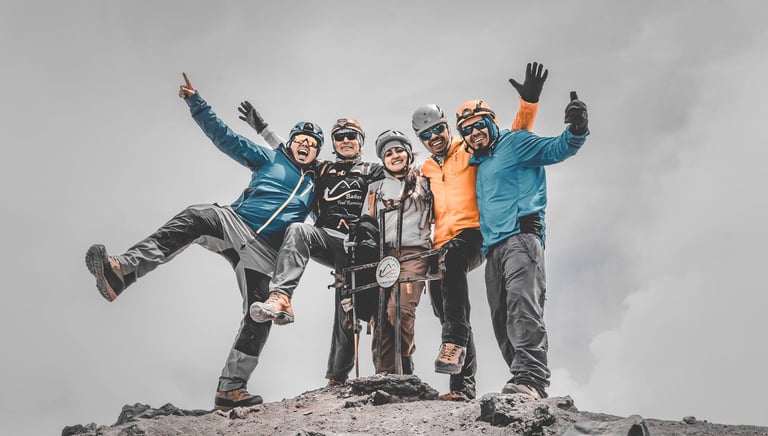 team on Tungurahua Summit