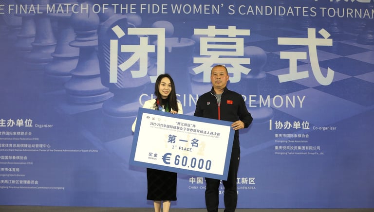 Lei Tingjie wins Women's Candidates Final 2023 against Tan Zhongyi China. FIDE Women Chess  