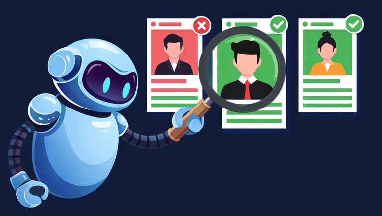 AI system automatically qualifying sales leads by analyzing customer profiles