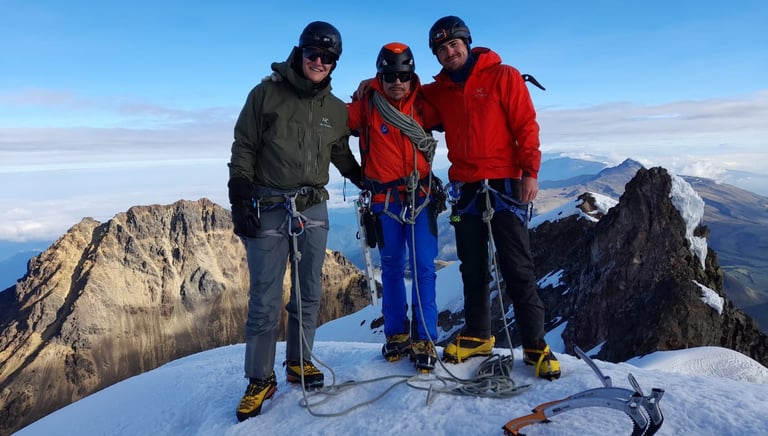 on the summit of Iliniza Sur