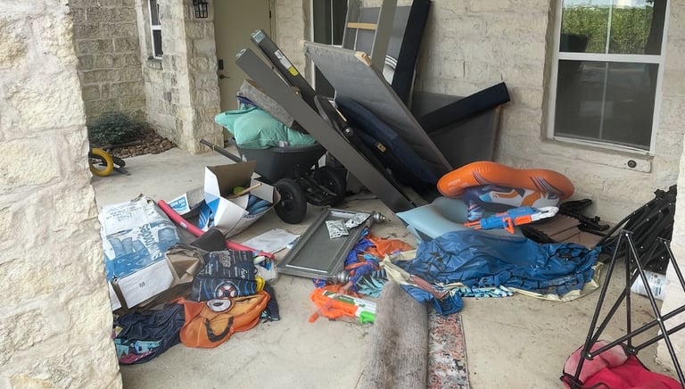 real estate property in need of junk removal