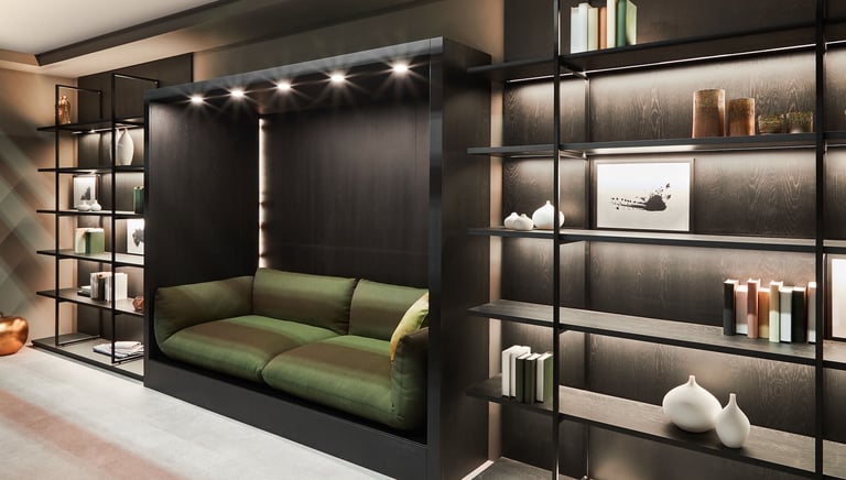 Canapé dans un meuble par Ital agencements