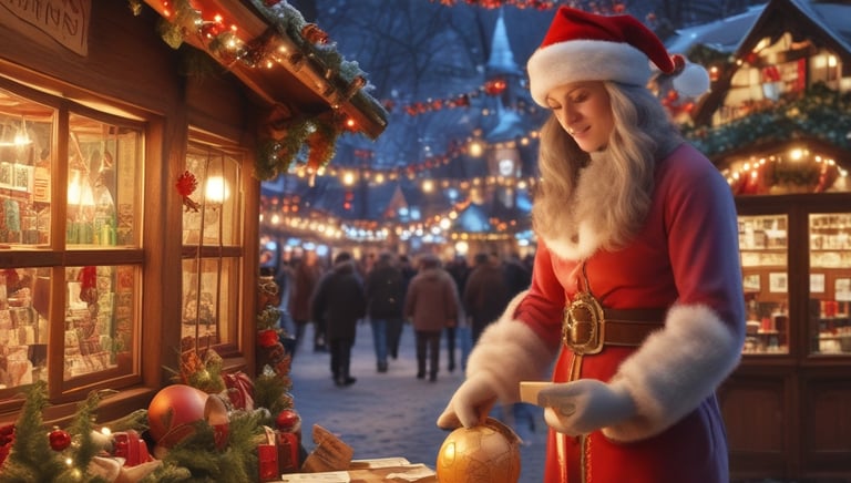 A group of people engaged in a crafting workshop, making holiday decorations together.