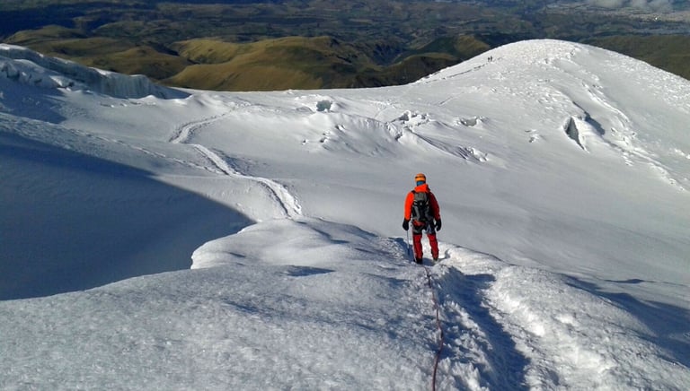 descending from Cayambe