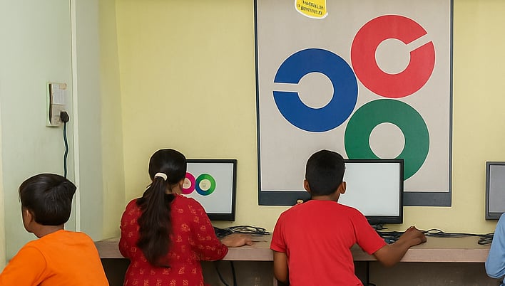 Students learning Computer at Canning Cyybernetics Centre 