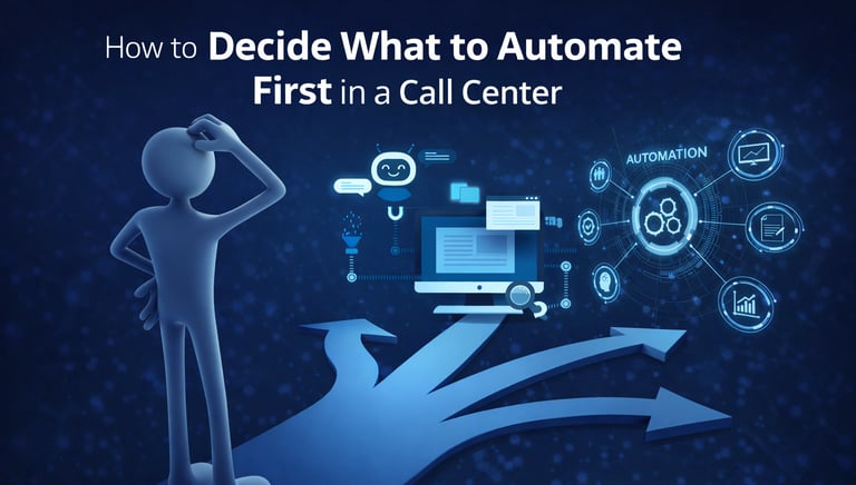 Abstract or conceptual visual representing call center automation or AI-driven workflows.