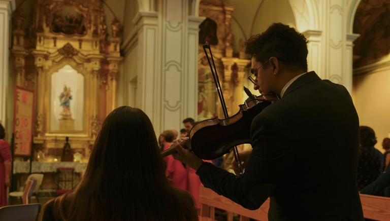 Mauro Ruiz, violinista profesional en Valencia, tocando violín clásico en bodas y eventos exclusivos