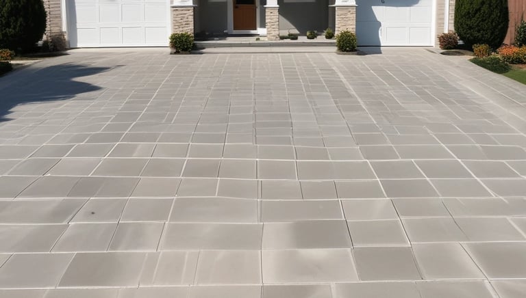 Close-up of a shiny, smooth concrete floor reflecting natural light.