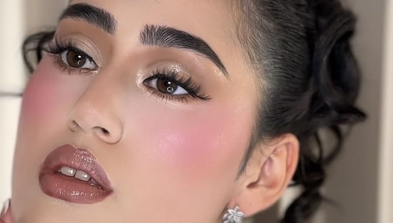 Maquillaje de novia con técnica intransferible para bodas