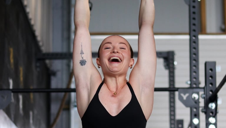 Athlète de crossfit immortalisée lors d'un événement sportif