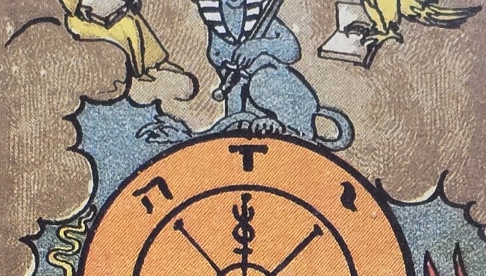 imagem da carta do tarot roda da fortuna