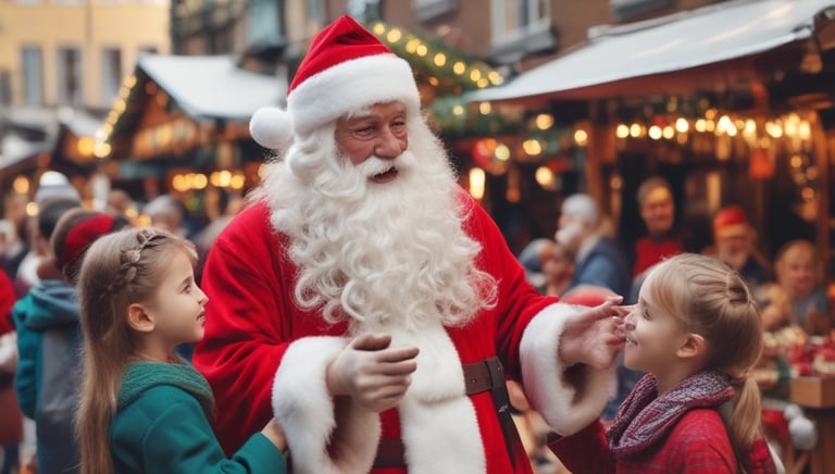 A group of people engaged in a crafting workshop, making holiday decorations together.