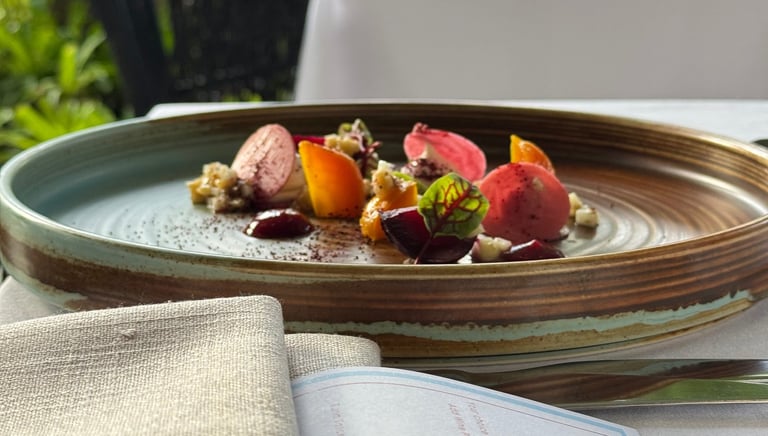 beets textures with pickled red beets