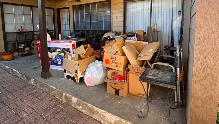 House full of Empty Cardboard boxes