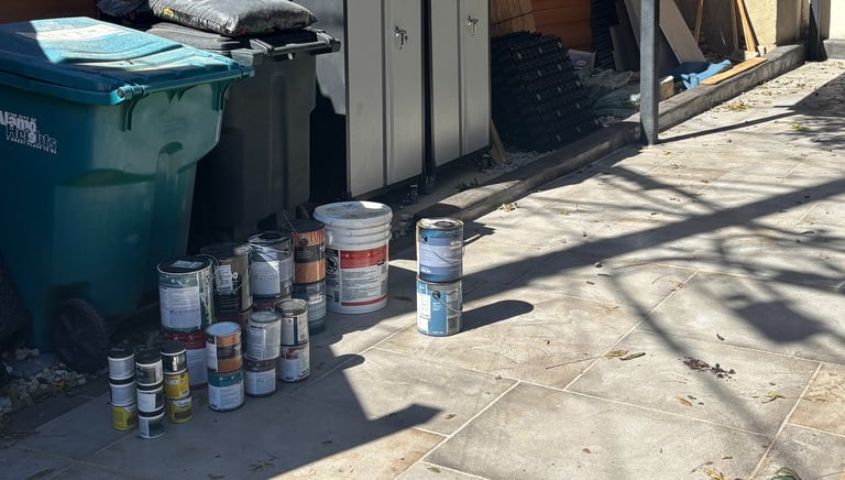 Paint buckets and Cans in need of disposal in San Antonio
