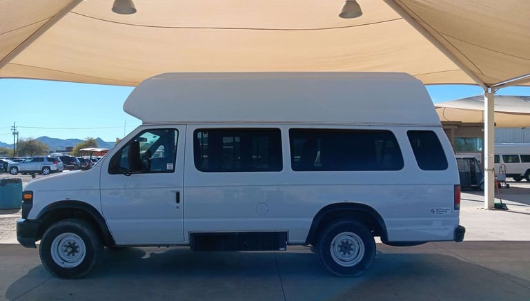 High top van converted to a mobile grooming van