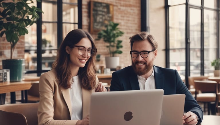 A professional consultant discussing strategies with a client.