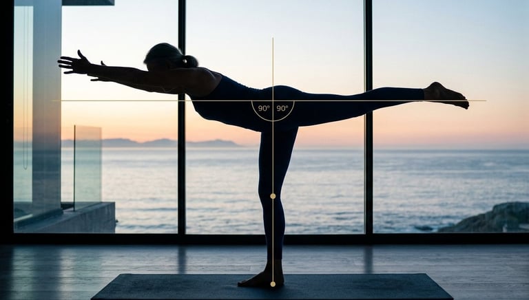Elder woman doing yoga