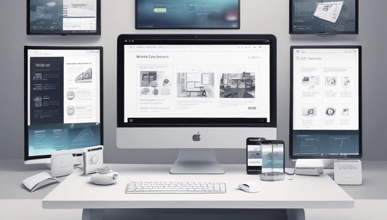 Close-up of a developer coding a sleek website interface on a laptop.