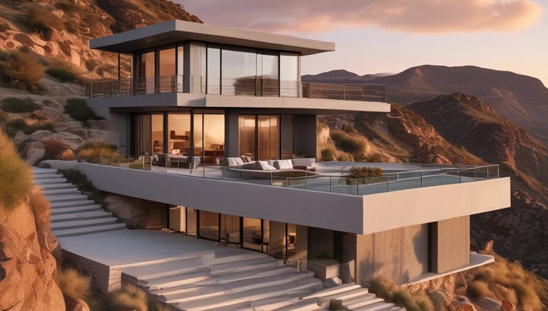 Elegant real estate sign in front of a stylish Rancho Santa Fe estate.