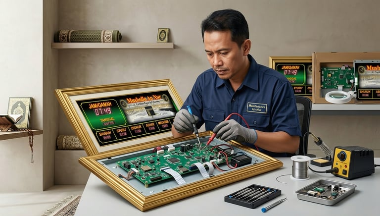 servis jam sholat masjid service jam sholat masjid perbaikan jam sholat masjid