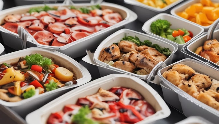 a man in a hard hat holding a phone and a box