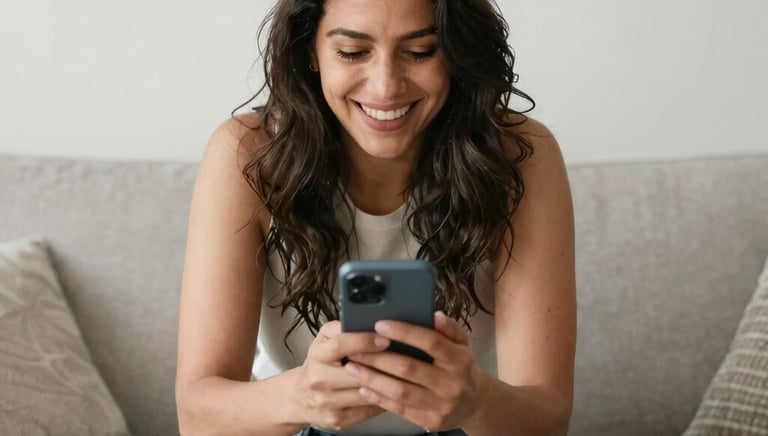 A professional chatting with customers via WhatsApp on a modern laptop in a bright office