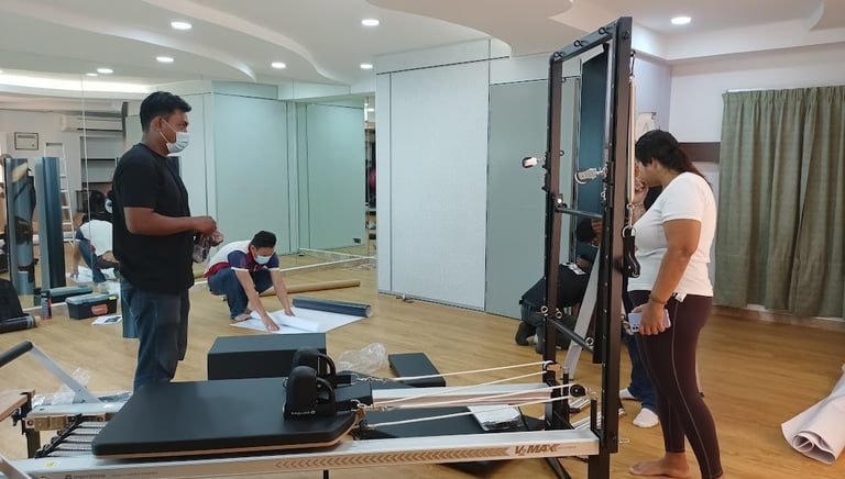 A powerful milestone as Maalini witnesses the first Reformer take its place, bringing The Pilates Ro