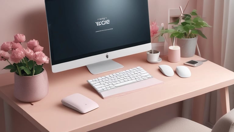 A designer discussing website layouts with a client in a cozy, softly lit studio.