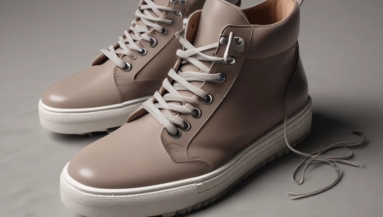 Close-up of a designer sketching a new sneaker prototype in a bright studio.