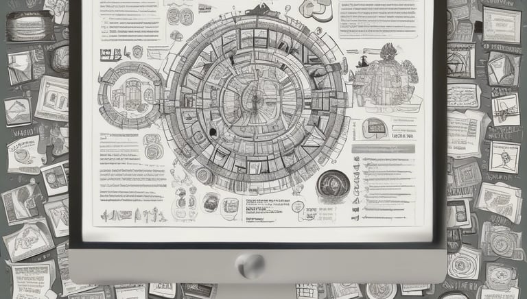 A creative workspace with a laptop displaying a modern website design in progress.