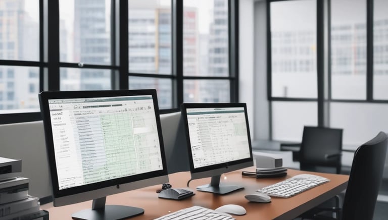 A sleek dashboard displaying automated workflow progress with blue and gray accents.
