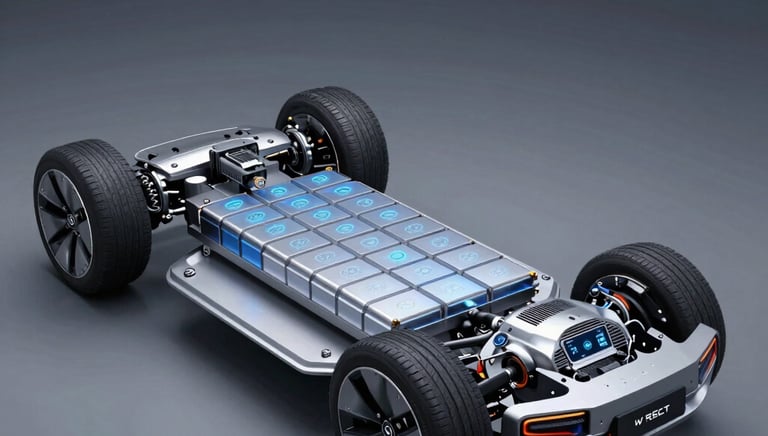 Análise técnica de plataforma de carro elétrico chinês em interface digital