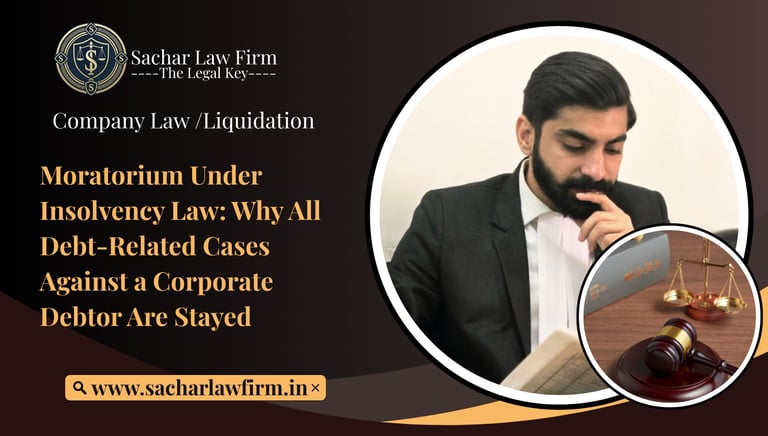 Moratorium Under Insolvency Law: Why All Debt-Related Cases Against a Corporate Debtor Are Stayed