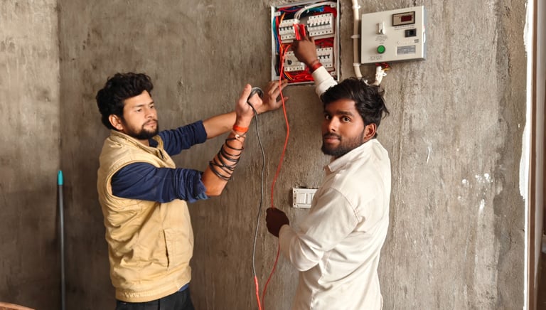 Installation electrical safety devices mcb and rccb by sonu electrical and plumbing service